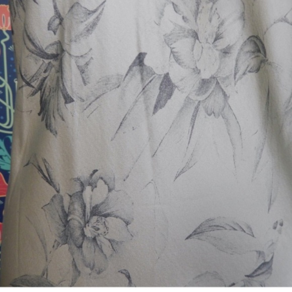 Beige Floral Satin Silk Plunge Back Maxi Slip Long Dress 8 - Picture 4 of 8